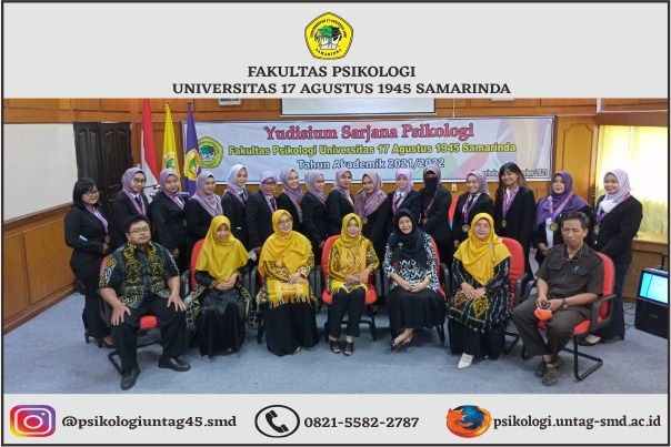 Yudisium Fakultas Psikologi Universitas 17 Agustus 1945 Samarinda Tahun Akademik 2021/2022